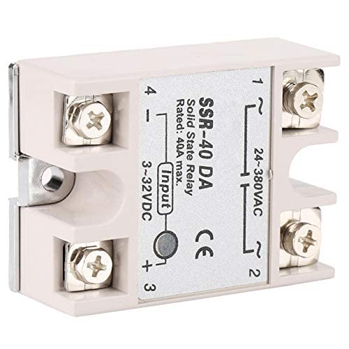 [Australia - AusPower] - High Reliability 40A Single-Phase DC-AC Solid State Relay Mini Input 3-32V DC Output 24-380V AC Anti-Vibration High Switching Speed for CNC Machine Tools 