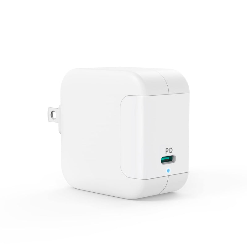 [Australia - AusPower] - USB C Charger 65W, GaN PD3.0 Fast Wall Charger, Ultra-Small Foldable Adapter, Compatible with iPhone 13 Pro 12 Pro Max MacBook Pro Air iPad Pro Galaxy S9 Samsung Galaxy S21 Note 10 USB-C-White 