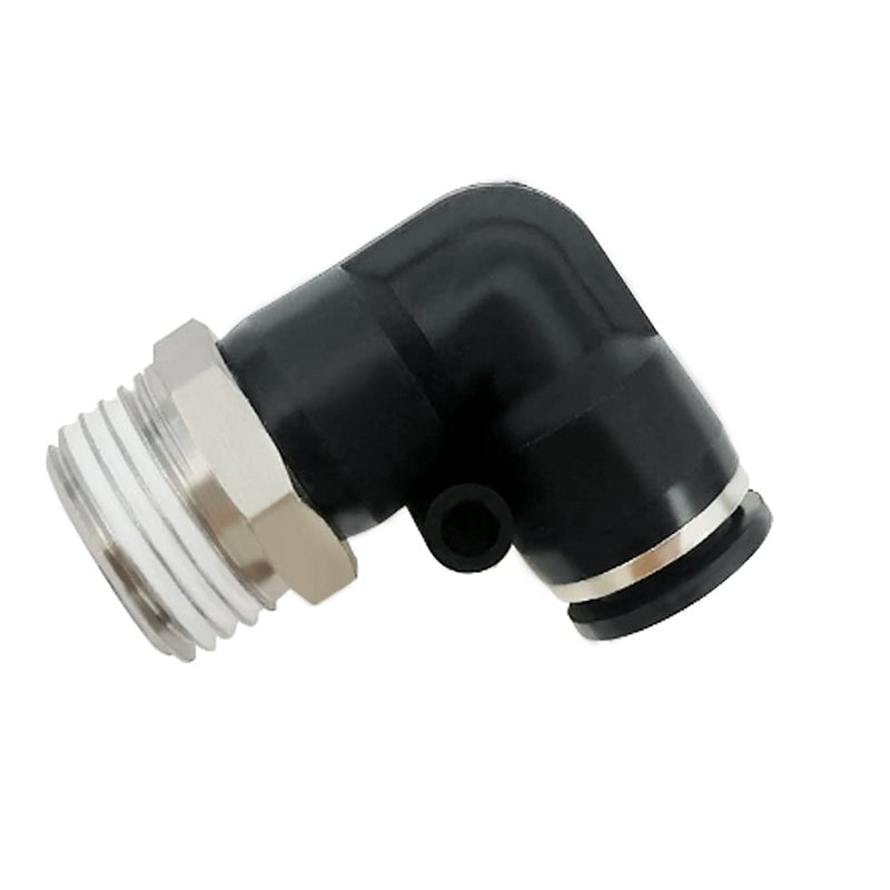 [Australia - AusPower] - Beduan Push to Connect Fitting Elbow, 3/8" Tube OD x 3/8" NPT Male 90 Degree L Pneumatic Air Fitting Straight Thread Adapter (Pack of 5) 3/8"OD-3/8"NPT 