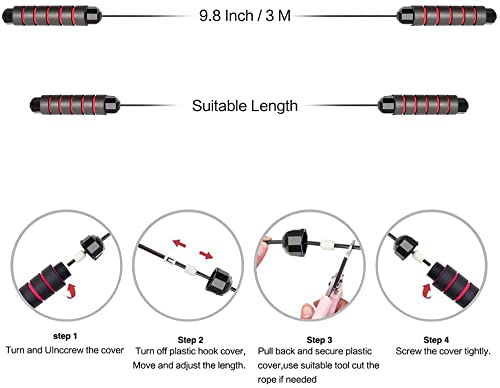[Australia - AusPower] - DREAM&GLAMOUR Jump Rope Skipping Rope for Rope Skipping, Speed Jump Rope for Exercise Jump Ropes for Fitness for Kids and Adults 2Packs 
