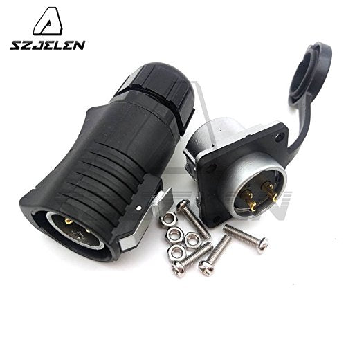 [Australia - AusPower] - SZJELEN XHP20 30A IP67 2Pin Waterproof Aviation Cable Connector Plug and Socket,LED Light Power Cable Connector,Fit RV Solar Port (2Pin, Plug Male &Socket Female) 