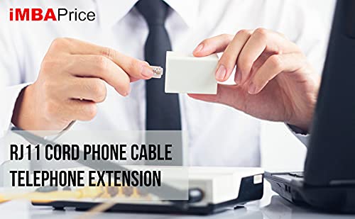 [Australia - AusPower] - iMBAPrice 50 Feet Long Telephone Extension Cord Phone Cable Line Wire - White 1 50 Ft.Extension Cord (White) 