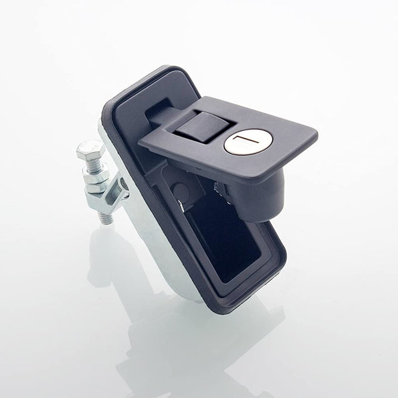 [Australia - AusPower] - Wangyihan 2X Zinc Alloy Adjustable Compression Key Lock Latch Horse Box RV Trailer Yacht Applicable Door Thickness 1-6mm Southco(Black) Black 