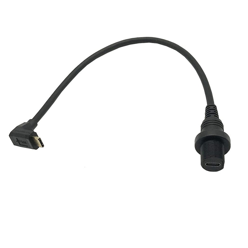 [Australia - AusPower] - Seadream Angled Type C 3.0 Car Mount Flush Cable; Angled Type C 3.0 Male to Female Waterproof Extension for Car Truck Boat Motorcycle Dashboard Panel (30cm up/Down Angled) 30cm up/down angled 