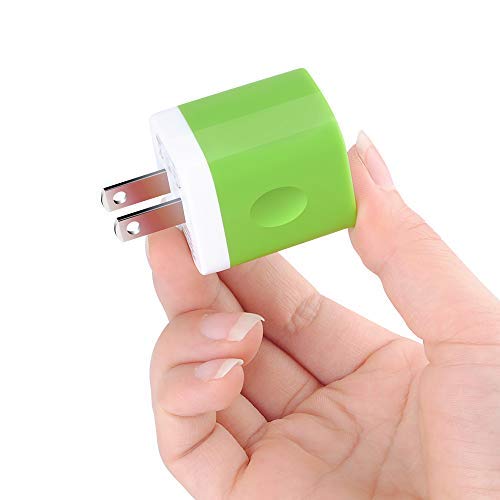 [Australia - AusPower] - Wall Charger, [3-Pack] 5V/2.1AMP Ailkin Colorful 2-Port USB Wall Charger Home Travel Plug Power Adapter Charging Block for iPhone 13 12 pro Max 11 10 SE X XR XS 8 Plus, Samsung Galaxy Note 20 LG Moto MultiColor1 