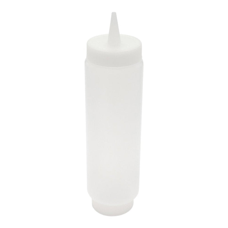 [Australia - AusPower] - 16oz. Clear FIFO Plastic Squeeze Bottle with Refill Lid and Precision Dispensing Tip - First In First Out - Perfect for Restaurants, Catering, and Food Trucks - 1ct box - Restaurantware 16 oz 