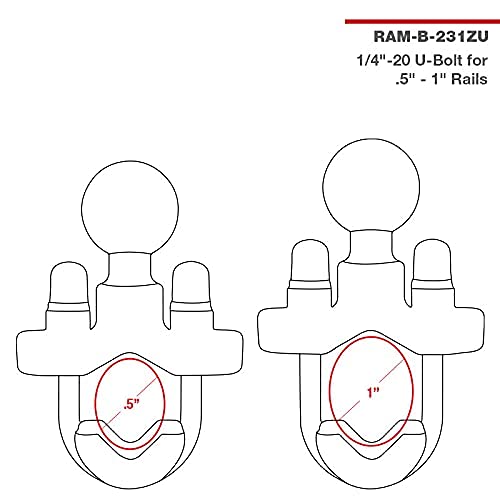 [Australia - AusPower] - RAM Mounts X-Grip Phone Mount with Handlebar U-Bolt Base RAM-B-149Z-UN7U with Medium Arm for Motorcycle, ATV/UTV, Bike Regular 
