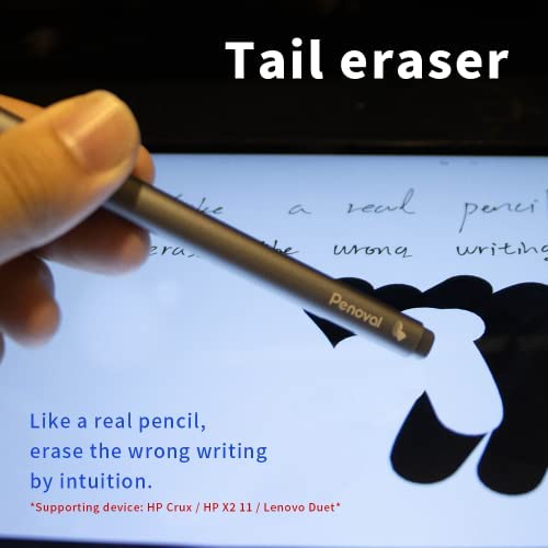 [Australia - AusPower] - Penoval USI Stylus Pen for Chromebook with Tail Eraser, 4096 Levels Pressure for Lenovo chromebook Duet, ASUS chromebook C436, HP chromebook X360 12b, HP chromebook X360 14b Spare Tip Included… USI702 with Tail Eraser 