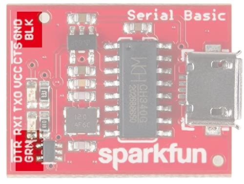 [Australia - AusPower] - SparkFun Serial Basic Breakout - CH340G Development Tool with USB Micro-B connector Save space and money in your DIY electronics projects 