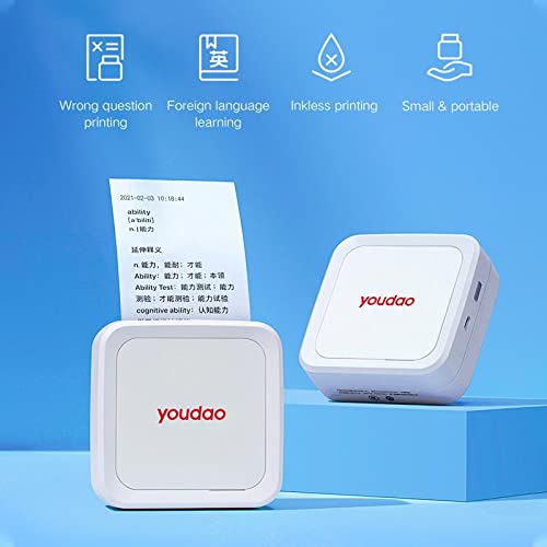 [Australia - AusPower] - Youdao Printer Paper, for youdao Mini Bluetooth Thermal Printer (Pocket Printer Pro C) 