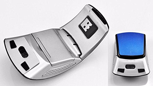[Australia - AusPower] - Foldable Wireless Mouse 2.4GHz for The PC Computer Mouse Foldable Folding Mice USB 2.0 Receiver for PC Laptop Blue 