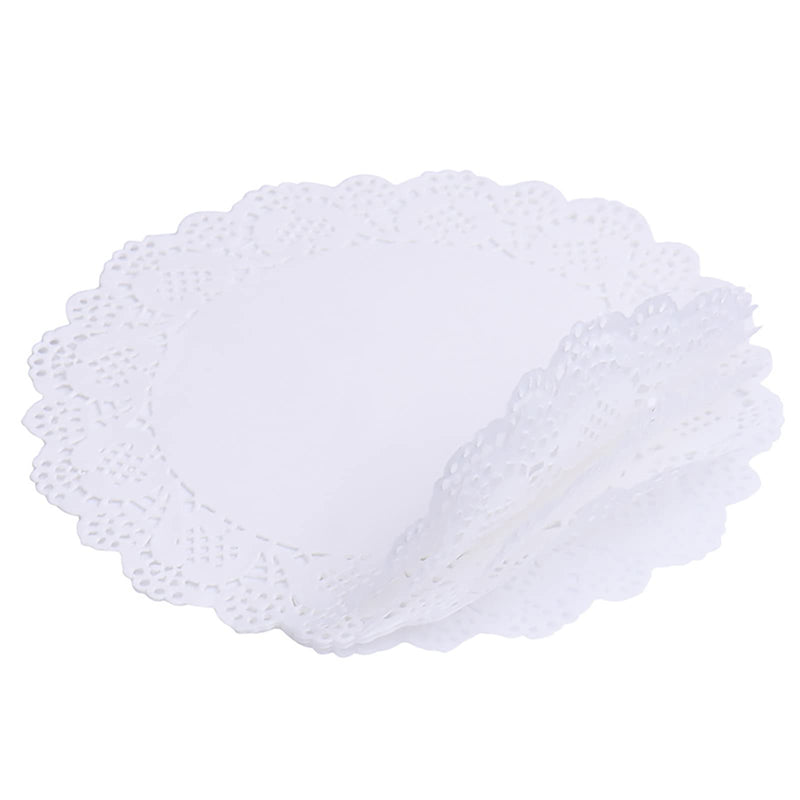 [Australia - AusPower] - ZOOYOO 100PCS White Lace Paper Doilies 12 inch Round Paper Doilies Disposable Paper Placemats for Cakes, Desserts, Tableware Food Decoration 12.5inch 