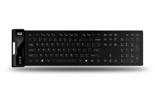 [Australia - AusPower] - Adesso SlimTouch 232 Antimicrobial Waterproof Flexible Keyboard for Windows 8/7/Vista/XP/2000 (AKB-232UB), black 