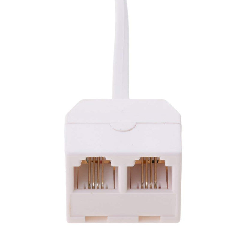 [Australia - AusPower] - Telephone Splitters,RJ11 6P4C Duplex Wall Jack Adapter Dual Phone Line Splitter Wall Jack Plug 1 to 2 Modular Converter Adapter for Office Home ADSL DSL Fax Model Cordless Phone (Two Way-3 Pack-S) Two Way-3 Pack-S 