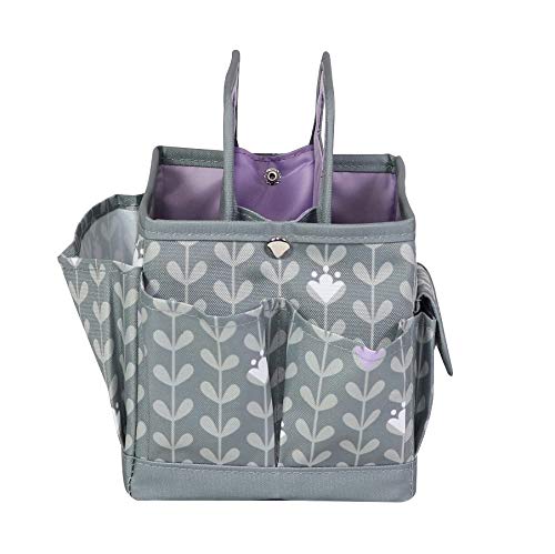 [Australia - AusPower] - Everything Mary Craft Caddy, Purple - Art Storage for Supplies & Crafts - Supply Organizers Tote for School Classroom, Office, and Home - Organization for Makeup & Nurses Purple Floral 