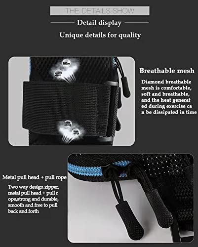 [Australia - AusPower] - Running Mobile Phone arm Bag Men's and Women's Fitness Equipment Outdoor Wrist Bag Sports Mobile Phone arm Cover Sports arm Bag (Gray) Blue 