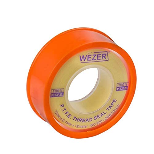 [Australia - AusPower] - WEZER Yellow Teflon Tape PTFE Thread Tape Gas Line Pipe Tape Roll, 1/2" Wide, Fuel Thread Tape Temperature Range - 450°F to 550°F, Yellow. (472.4 Inches-10 Pack) 472.4 Inches-10 Pack 