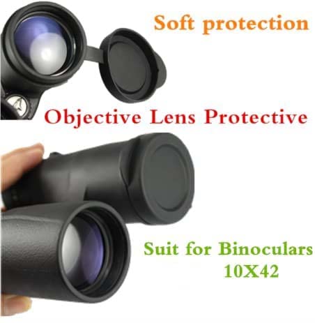 [Australia - AusPower] - 10x42 Soft Rubber Lens Cap for Front Binocular Lens - Protective Binocular Lens Cap Covers 