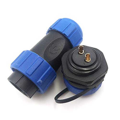 [Australia - AusPower] - SZJELEN SP21 2Pin-12Pin Panel Mount Waterproof Aviation Connector Plug and Socket IP67,LED Electrical Power Cable Wire Connector (2Pin) 