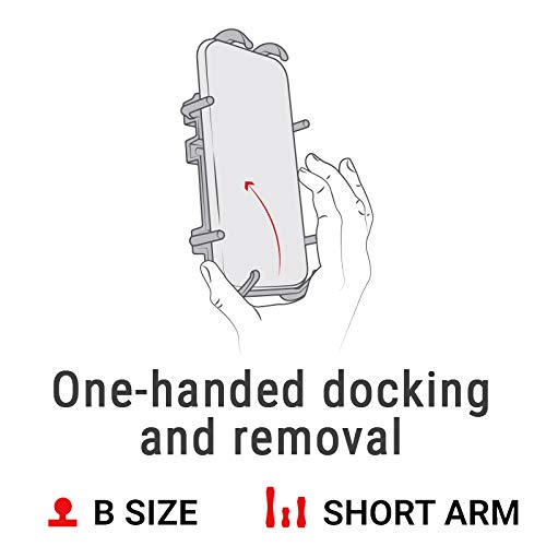 [Australia - AusPower] - RAM Mounts Quick-Grip Phone Mount with Handlebar U-Bolt Base RAM-B-149Z-A-PD3U with Short Arm for Motorcycle, ATV/UTV, Bike Small Phones 