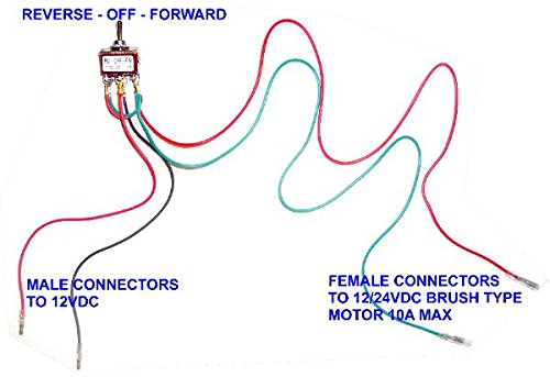 [Australia - AusPower] - Makermotor SWDPDT10A - Latch Action Pre-Wired DPDT Toggle Switch for Reverse Forward Functions 