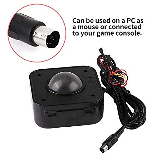 [Australia - AusPower] - SWONVI Arcade Trackball Mouse,4.5cm Lighted Illuminated Round LED Trackball Mouse PS/2 PCB Connector for Arcade (Trackballs) Trackballs 
