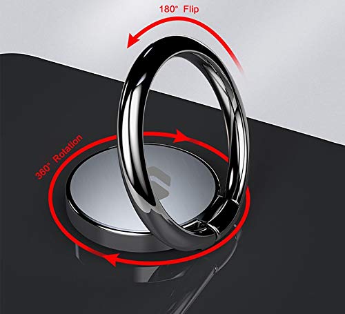 [Australia - AusPower] - licheers Cell Phone Ring Holder Stand, 360 Degree Rotation Finger Ring Kickstand for Magnetic Car Mount Compatible with iPhone, Samsung, LG, HTC, Moto and More Compact & Slim Design (Gray) 