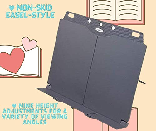 [Australia - AusPower] - 1InTheOffice Book Stand, Book Stand for Reading, Cookbook Stand, (Light Gray) 