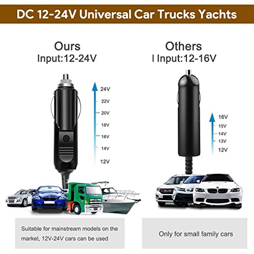 [Australia - AusPower] - TAIFU 12-24V Car Charger for ResMed Airsense AirCurve 10 S10 DC Adapter 90W Resmed S10 CPAP BiPAP Machines 370001 37297 37207 Rockpals 300W/500W DC Converter Resmed Airsense 10 Power Supply Cord 