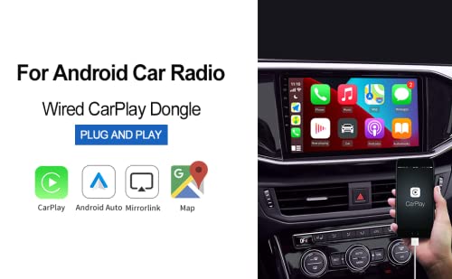 [Australia - AusPower] - Wired Carplay USB Dongle,Android Auto, Mirroring,Smartphone Link Receiver for The Vihecle with Android System carplay Upgrade/USB Connect/SIRI Voice Control/Google and Waze maps 
