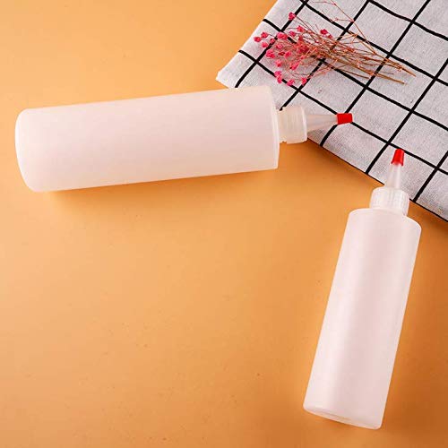 [Australia - AusPower] - HLLMX 4 PCS Plastic Squeeze Condiment Bottles Perfect for Ketchup, Sauces, Syrup, Condiments, Dressings, Arts and Crafts 4 Oz 