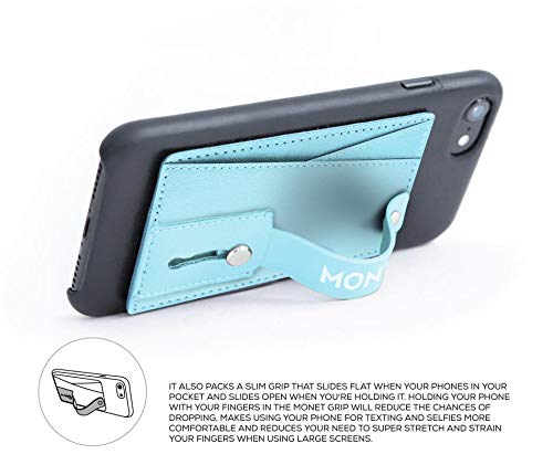 [Australia - AusPower] - Monet Slim Wallet with Expanding Stand and Grip for Smartphones (Baby Blue) Baby Blue 