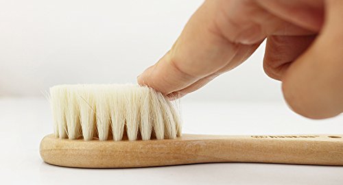 [Australia - AusPower] - Haakaa Wooden Baby Hairbrush with Natural Goat Wool Bristles 1 pk 