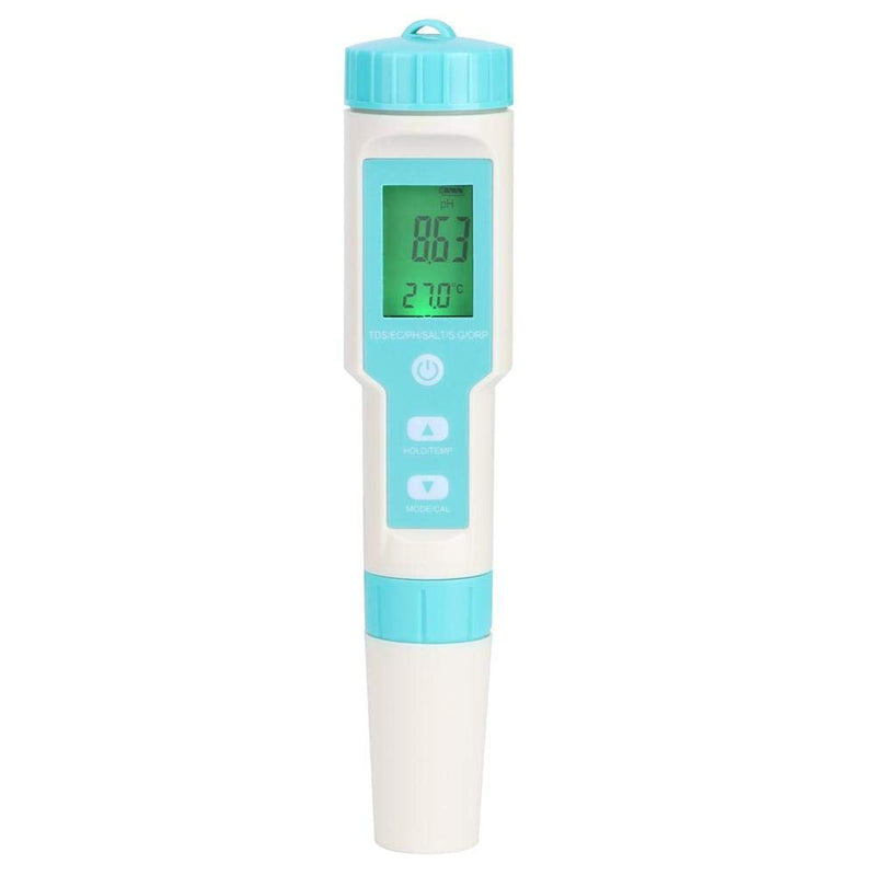 [Australia - AusPower] - Fdit Professional Water Quality Tester Water Quality Testing Meter Salinity PH TDS EC ORP Tester, 4 in 1 Portable Digital PH Tester Pen 
