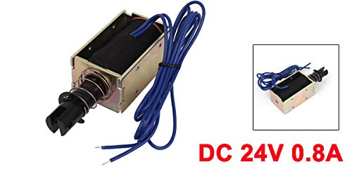 [Australia - AusPower] - uxcell a14052300ux1091 Stroke Pull Type Open Frame Solenoid Electromagnet, DC 24V, 0.8 A, 70N Force, 20 mm 