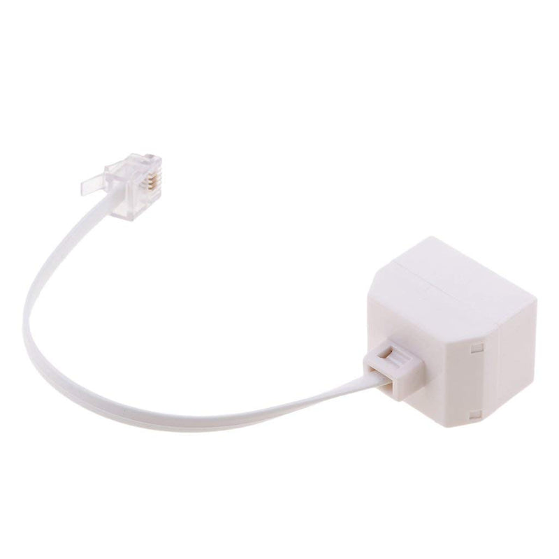 [Australia - AusPower] - Telephone Splitters,RJ11 6P4C Duplex Wall Jack Adapter Dual Phone Line Splitter Wall Jack Plug 1 to 2 Modular Converter Adapter for Office Home ADSL DSL Fax Model Cordless Phone (Two Way-3 Pack-S) Two Way-3 Pack-S 