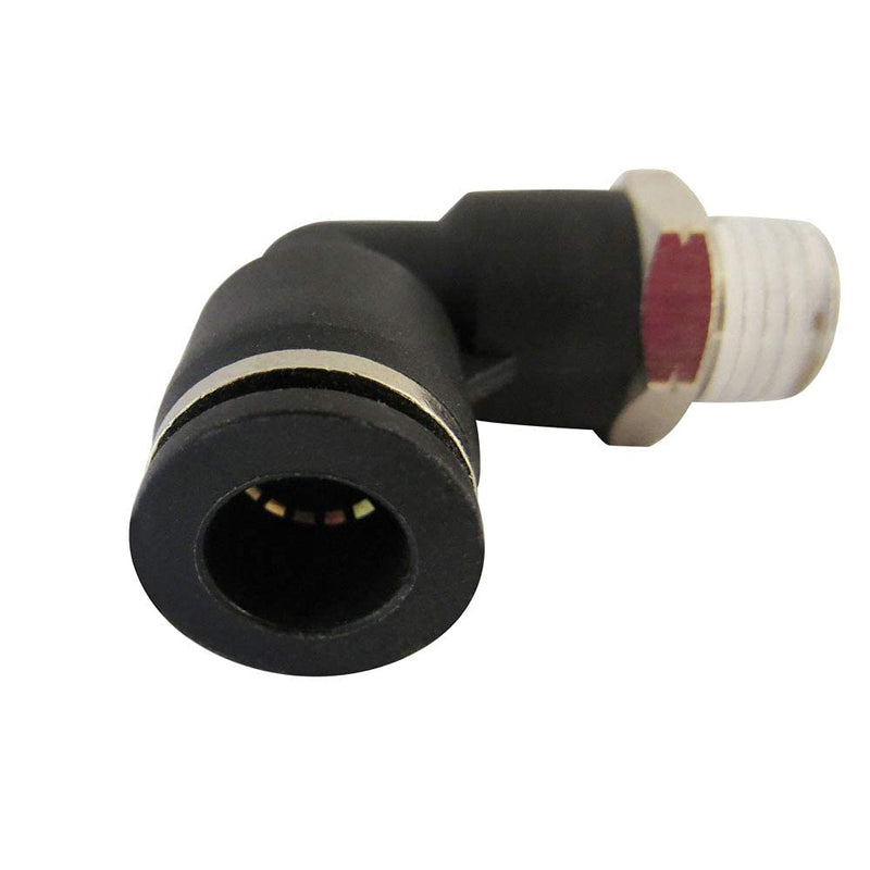 [Australia - AusPower] - Metalwork Push to Connect Pneumatic Tube Fitting 90 Degree Male Elbow 3/8" OD x 1/4" NPT Thread (Pack of 5) 3/8" OD x 1/4" NPT Male Pack of 5 