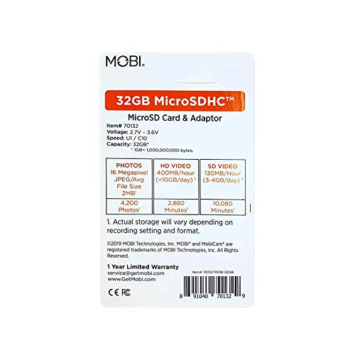 [Australia - AusPower] - MOBI 32GB MicroSDHDC Memory Card and Adapter, Micro SD Card, microSD Card, Memory Card 