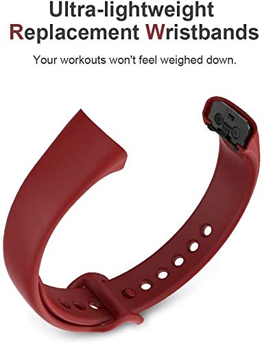 [Australia - AusPower] - NotoCity for Galaxy Fit Band, Soft Silicone Strap Sport Replacement Band for Galaxy Fit SM-R370 Fitness Smartwatch, not Compatible with Galaxy Fit E (Black, red) 