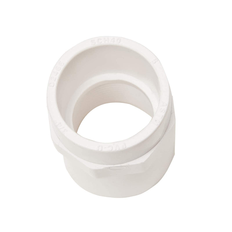 [Australia - AusPower] - FangKingNo 5pcs 1.25Inch White PVC Female Adapter Pipe Fittings (Socket x Female Pipe Thread) Coupling with Female Hose Thread Schedule 40 (1 1/4") pack of 5 1 1/4 Inch 