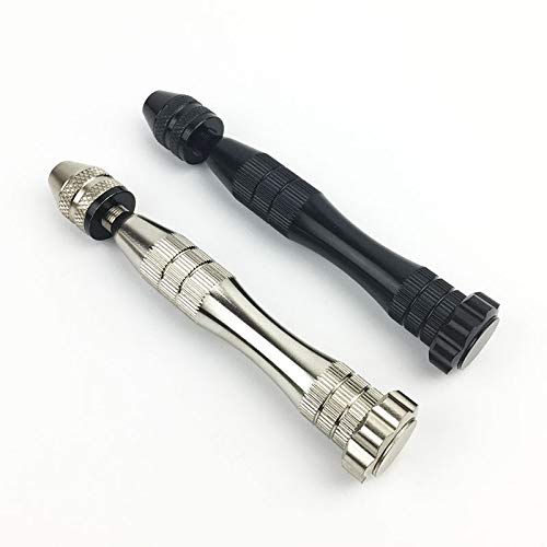 [Australia - AusPower] - KINGFOREST Pin Vise Hand Drill for Resin Casting Molds, Steel Hand Drill with 20 PCS Drill Bits (0.8-3 mm), for Wood, Manual Work DIY, Jewelry, Assembling, Model Making?Black? black 