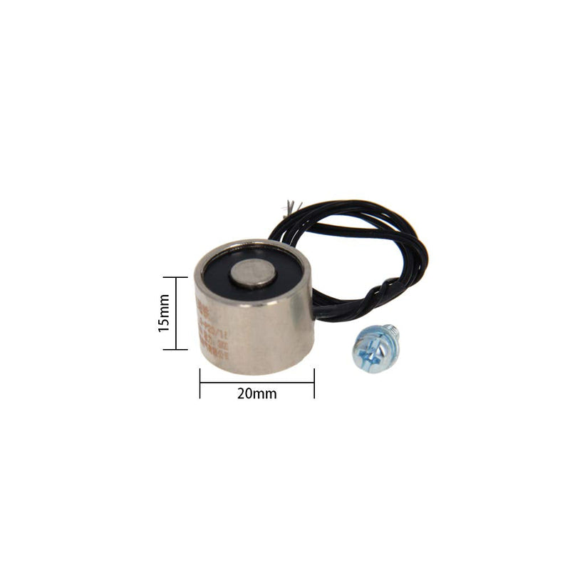 [Australia - AusPower] - Fielect DC 24V 3Kg Electric Lifting Magnet Electromagnet Solenoid Lift Holding Circular Suction-Cup Electrical,0.12A 2.88W 1Pcs P20/15-24V 