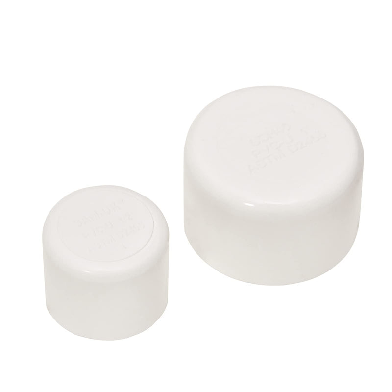 [Australia - AusPower] - FangKingNo 10pcs 1/2" White PVC Pipe End Cap Plug Adapter Pipe Fittings Slip (Socket) SCH40 Easy to Install, and High Tensile for Home or Industrial Use -10 Pack (0.5 Inch) 0.5 Inch 
