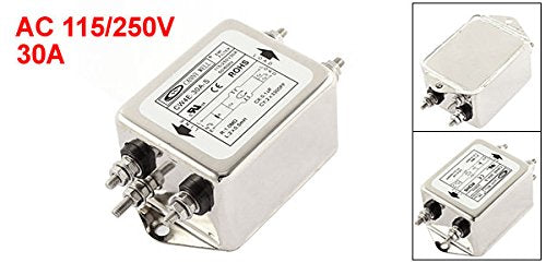 [Australia - AusPower] - uxcell AC 115/250V 30A CW4E-30A-S Noise Suppressor Power EMI Filter 