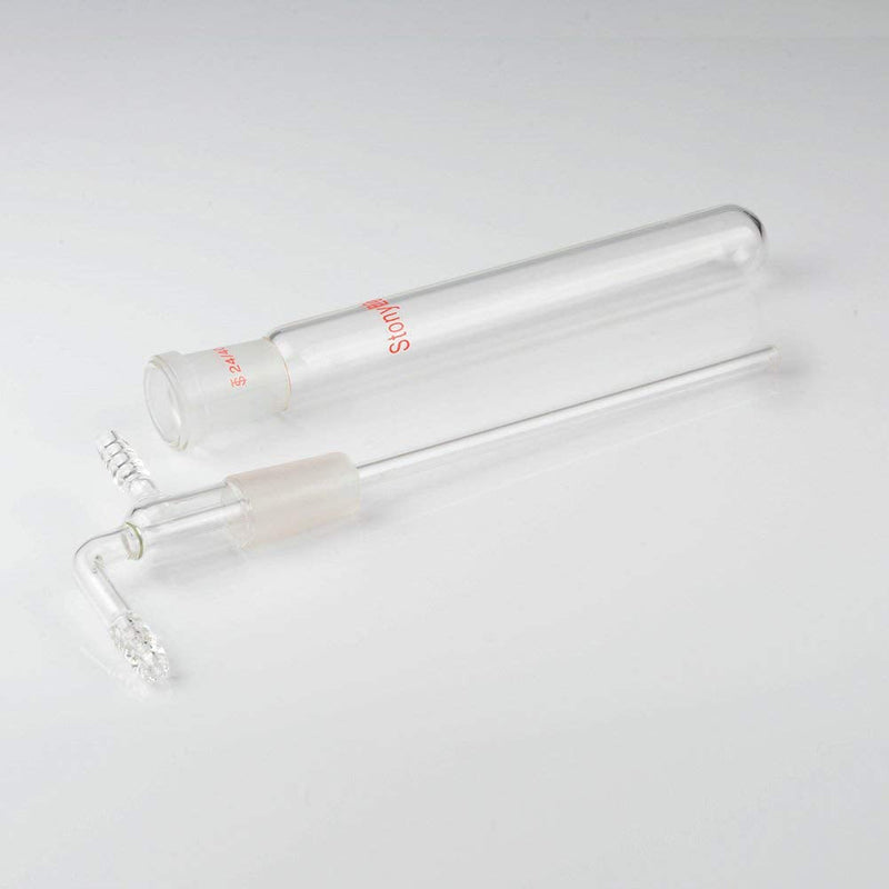[Australia - AusPower] - stonylab Glass Vacuum Cold Trap Bubbler with 10mm Serrated Hose, 200mm Length Below The 24/40 Joint 200 mm 