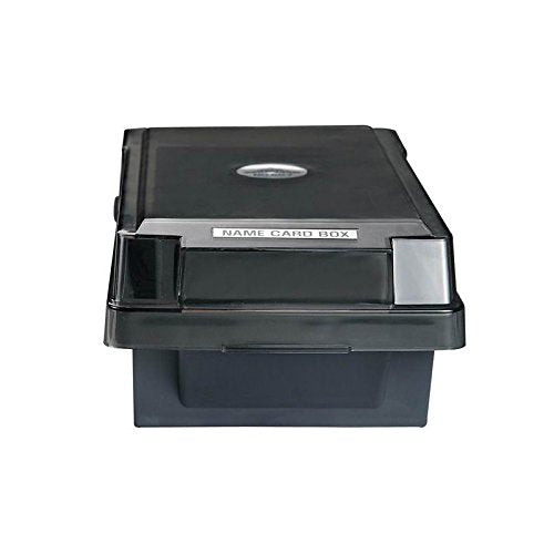 [Australia - AusPower] - Da Jia Large Capacity Covered Business Card File Holder Case Organizer Box with 4 Dividers and 20 A-Z Guides for 500 Cards 