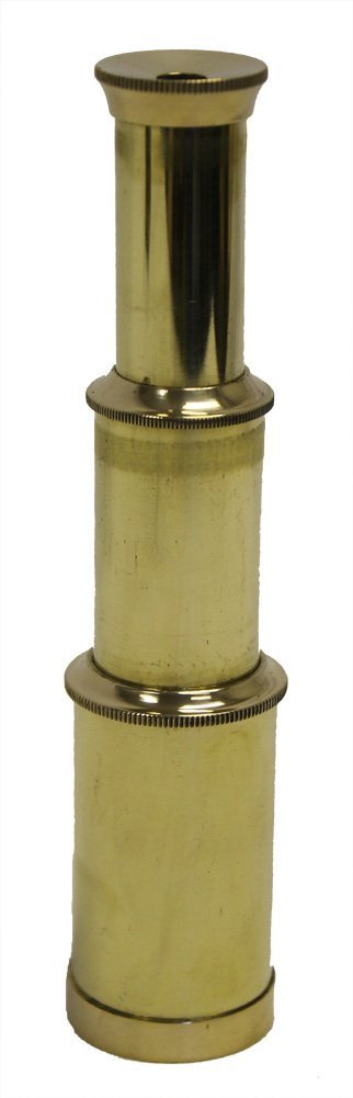 [Australia - AusPower] - 6 Solid Brass Handheld Telescope - Nautical Pirate Spy Glass with Wood Box 