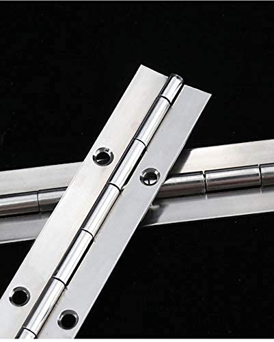 [Australia - AusPower] - Continuous Hinge, Piano Hinge,304 Stainless Steel Long Row Hinge, Piano Cabinet Door Hinge, Marine Long Hinge,Length: 15-5/8 inches,Width: 1.2 inches,Thickness: 1.2 mm 