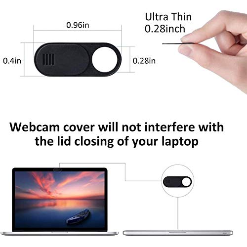 [Australia - AusPower] - IMCBSTT 12 Pack Webcam Cover for Laptop/Desktop/Cell Phone/ipad/iPhone/iMac/MacBook air/Echo Spot， 0.03 inch Ultra Thin Phone Computer Camera Cover Slide, Protect Your Privacy Security 