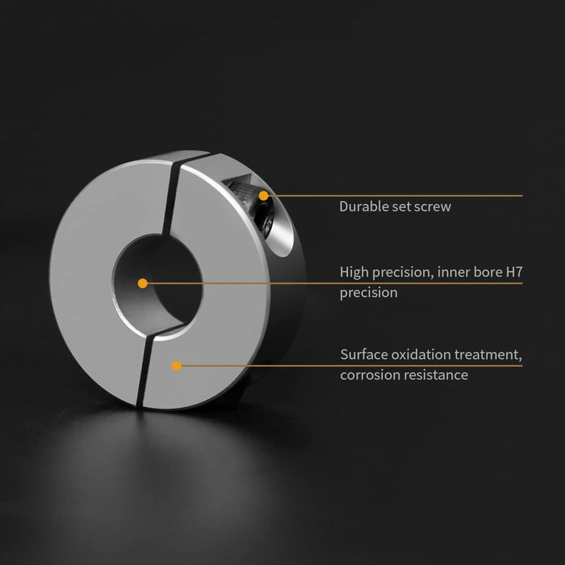 [Australia - AusPower] - Sinoblu 25mm Split Shaft Collars Aluminum Shaft Lock Collars with M5 Set Screw, 25mm Bore Size, 45mm OD, 12mm Thickness (Pack of 4) 
